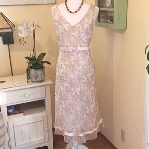 Meghan Matthews Floral Midi Dress. Fairycore.